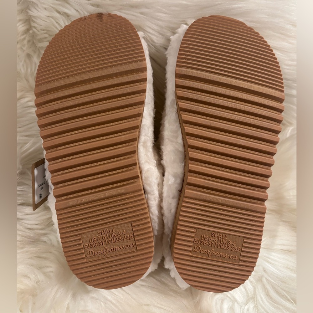 Dearfoams Cozy Comfort Women's Teddy Bootie Slippers 5-6 - Picture 4 of 7